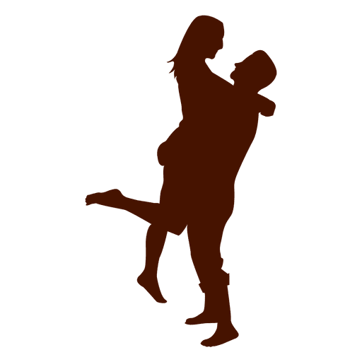 Couple family silhouette hugging - Transparent PNG & SVG vector file