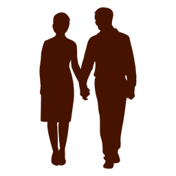 Família casal dançando silhueta Desenho PNG