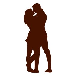 Paar das Silhouette küsst PNG-Design