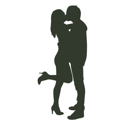 Download Couple kissing silhouette hihills - Transparent PNG & SVG ...