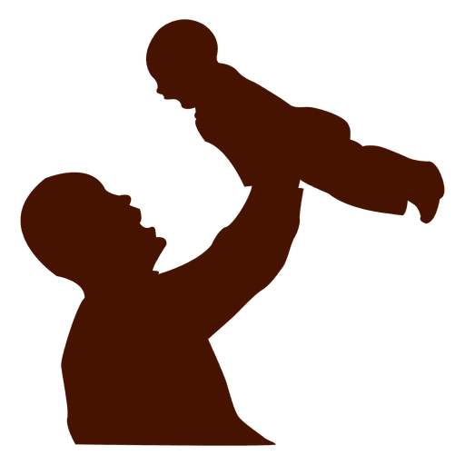 Dad child family silhouette