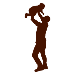 Pai filho silhueta família Desenho PNG