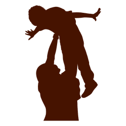Papa Kind Familie Silhouette PNG-Design