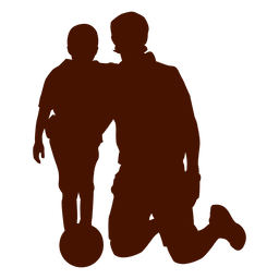 Pai e filho com família bola Desenho PNG
