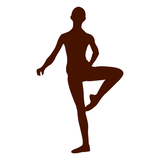 Dancer balance pose silhouette