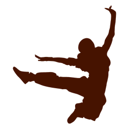 Bailarina de break dance silueta 2 Diseño PNG
