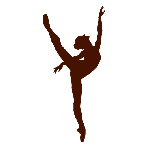 Silueta de pose de bailarina Diseño PNG