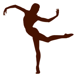 Bailarina posar silueta Diseño PNG