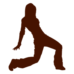 Bailarina de break dance silueta Diseño PNG