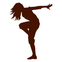 Female dancer break dance silhouette 2 PNG Design