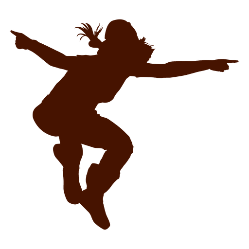 Female dancer break dance silhouette 3 PNG Design