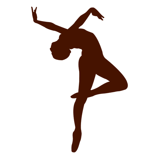 Silhueta de dançarina feminina 2 Desenho PNG