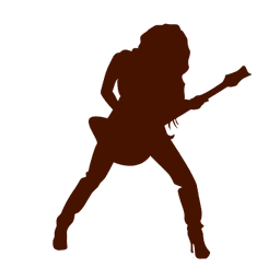 Silhueta de músico de guitarra Desenho PNG
