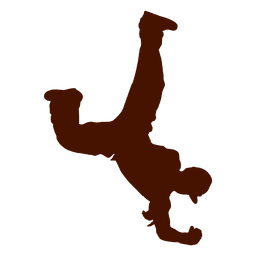 Silhueta de dançarino de break Desenho PNG