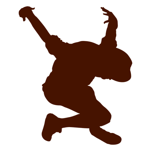 Male dancer break dance silhouette 3 PNG Design