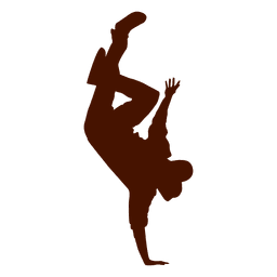 Male dancer break dance silhouette 4