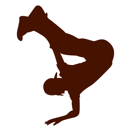 Male dancer break dance silhouette 5 PNG Design