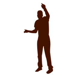 Hombre bailando silueta 10 Diseño PNG