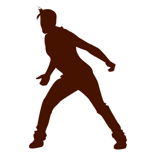Hombre bailando silueta 11 Diseño PNG