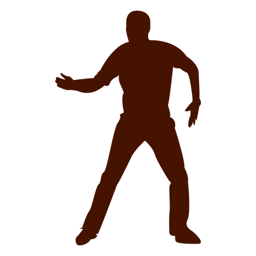 Hombre bailando silueta 12 Diseño PNG