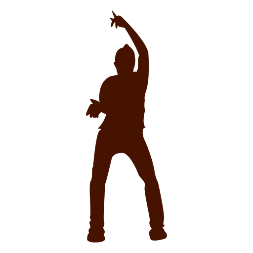 Hombre bailando silueta 2 Diseño PNG