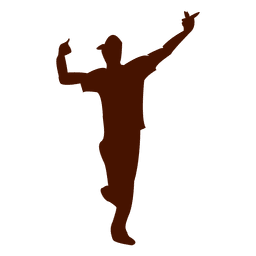 Guy Dancing Sihouette 3 PNG Design