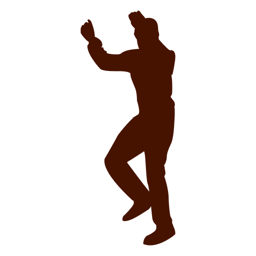 Hombre bailando silueta 5 Diseño PNG