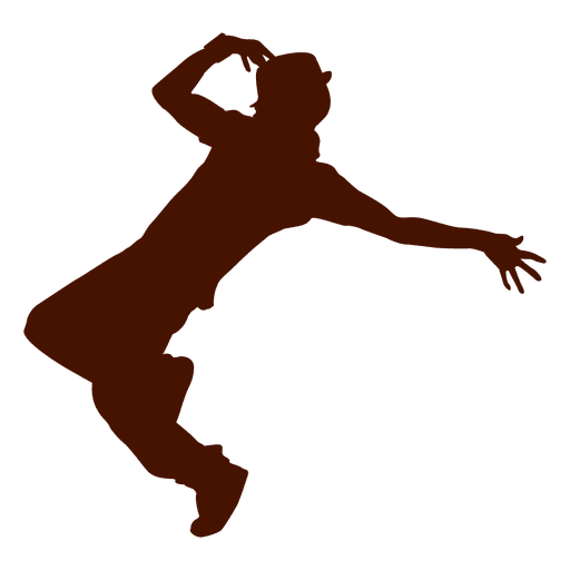 Hombre bailando silueta 6 Diseño PNG