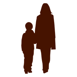 Mamá niño familia silueta Diseño PNG