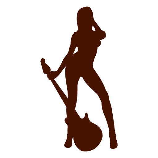 Musiker Gitarrenmusik Silhouette PNG-Design