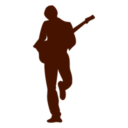 Silueta de jugador de guitarra de música Diseño PNG