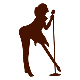 Silhueta de músico cantor musical Desenho PNG