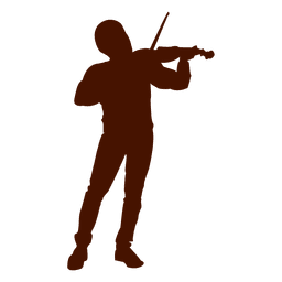 Music violin musician silhouette PNG Design
