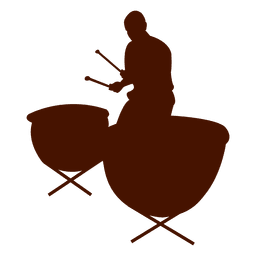 Músico tambores música silueta Diseño PNG