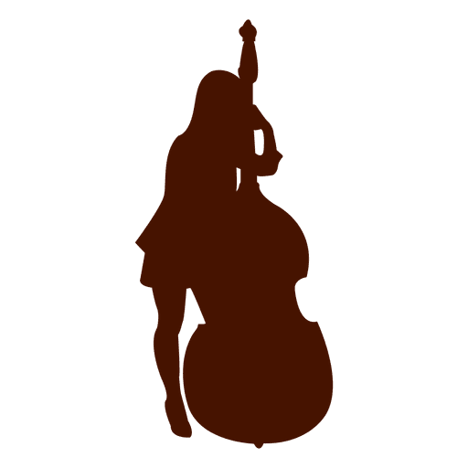 Musician music double bass silhouette PNG Design