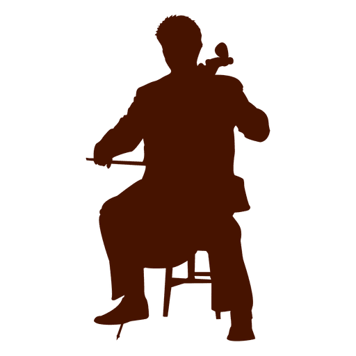 Musiker Musik Doppelbass Silhouette PNG-Design