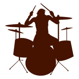 Musiker Musik Schlagzeug Silhouette PNG-Design