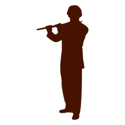 Musician music flute art silhouette PNG Design Transparent PNG