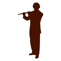 Músico música flauta arte silueta Diseño PNG