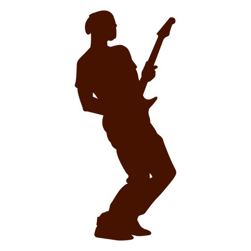 Silhueta de violão de músico Desenho PNG