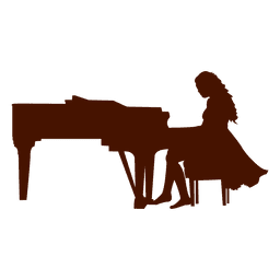 Músico música piano silueta Diseño PNG