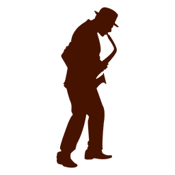 Silhueta de saxofone de músico Desenho PNG