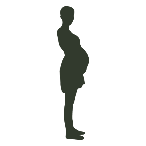 Schwangere Frau Silhouette PNG-Design