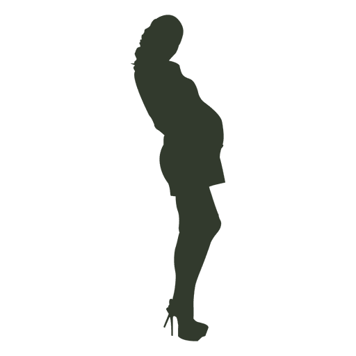 Pregnant woman silhouette pose PNG Design