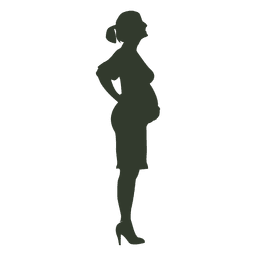 Download Pregnant Woman Silhouette Touching Belly Transparent Png Svg Vector File