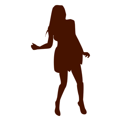 Frau tanzt Silhouette PNG-Design