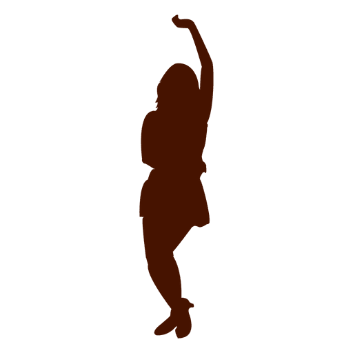 Frau tanzt Silhouette 1 PNG-Design