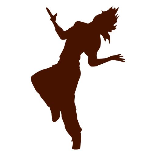 Frau tanzt Silhouette 11 PNG-Design