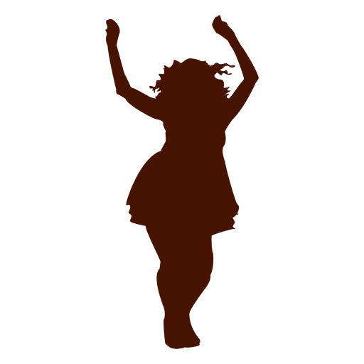 Woman dancing silhouette in red