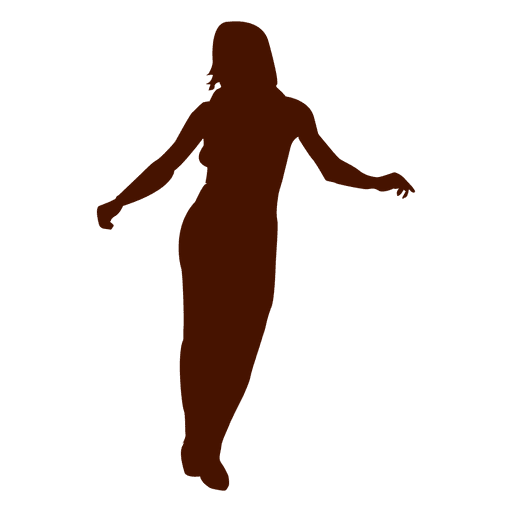 Woman dancing silhouette 4 PNG Design